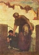 Honore Daumier Die Wascherin Sweden oil painting artist